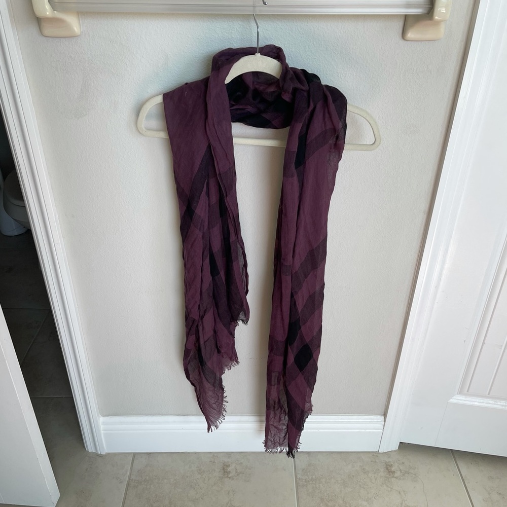 Burberry giant check gauze scarf